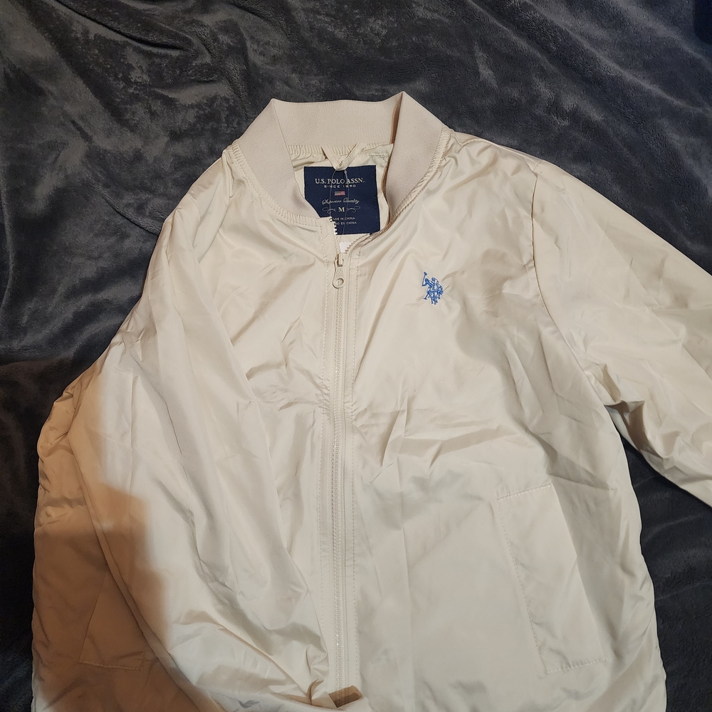 U.S. Polo Assn. Cream Bomber Jacket